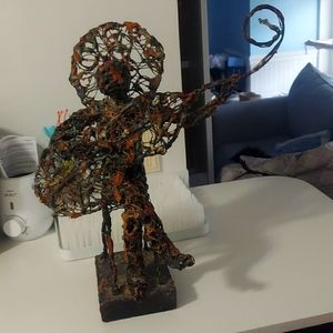 Paco Valle Bronze Wire sculpture 1950s Signed